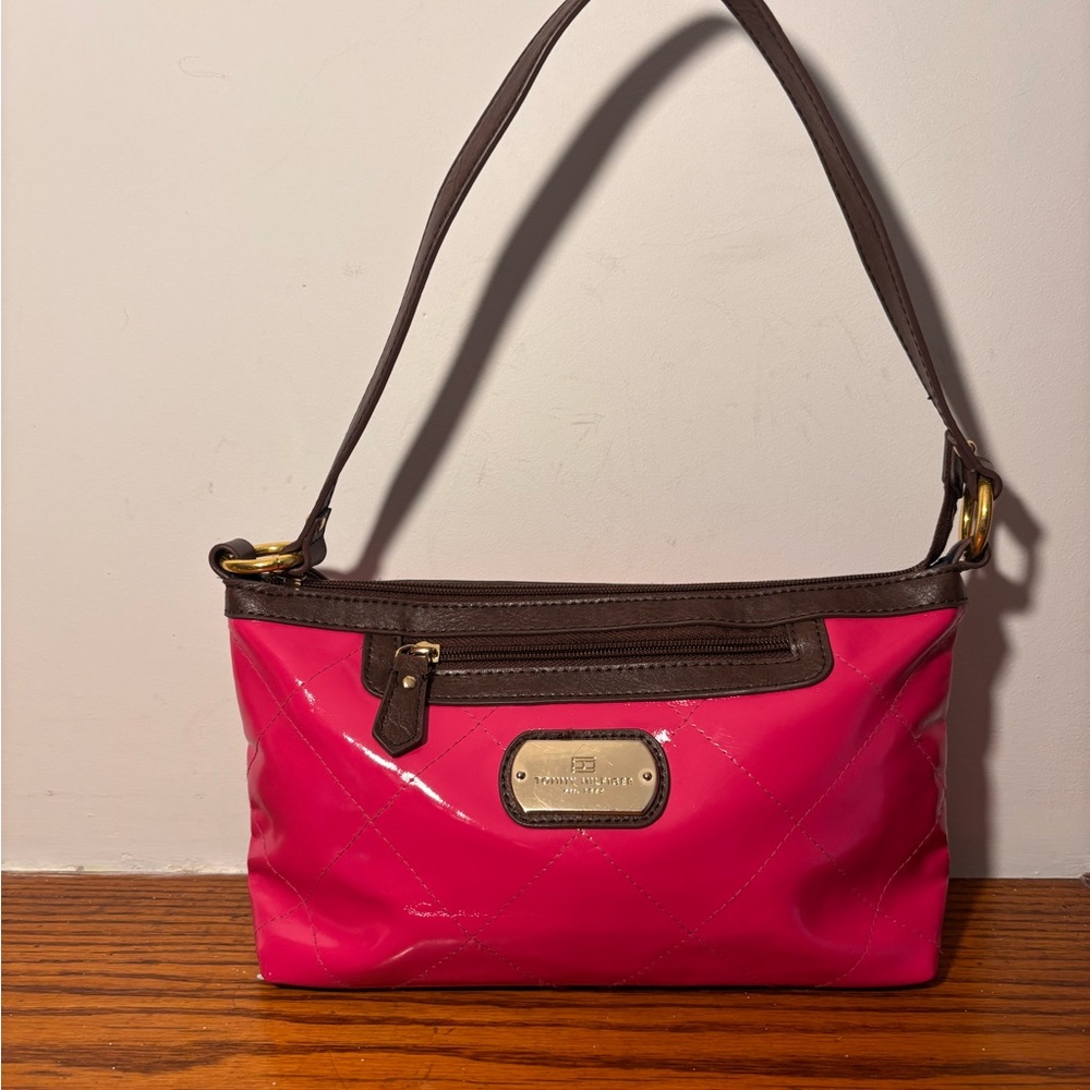 Pink and Brown Women's Bag